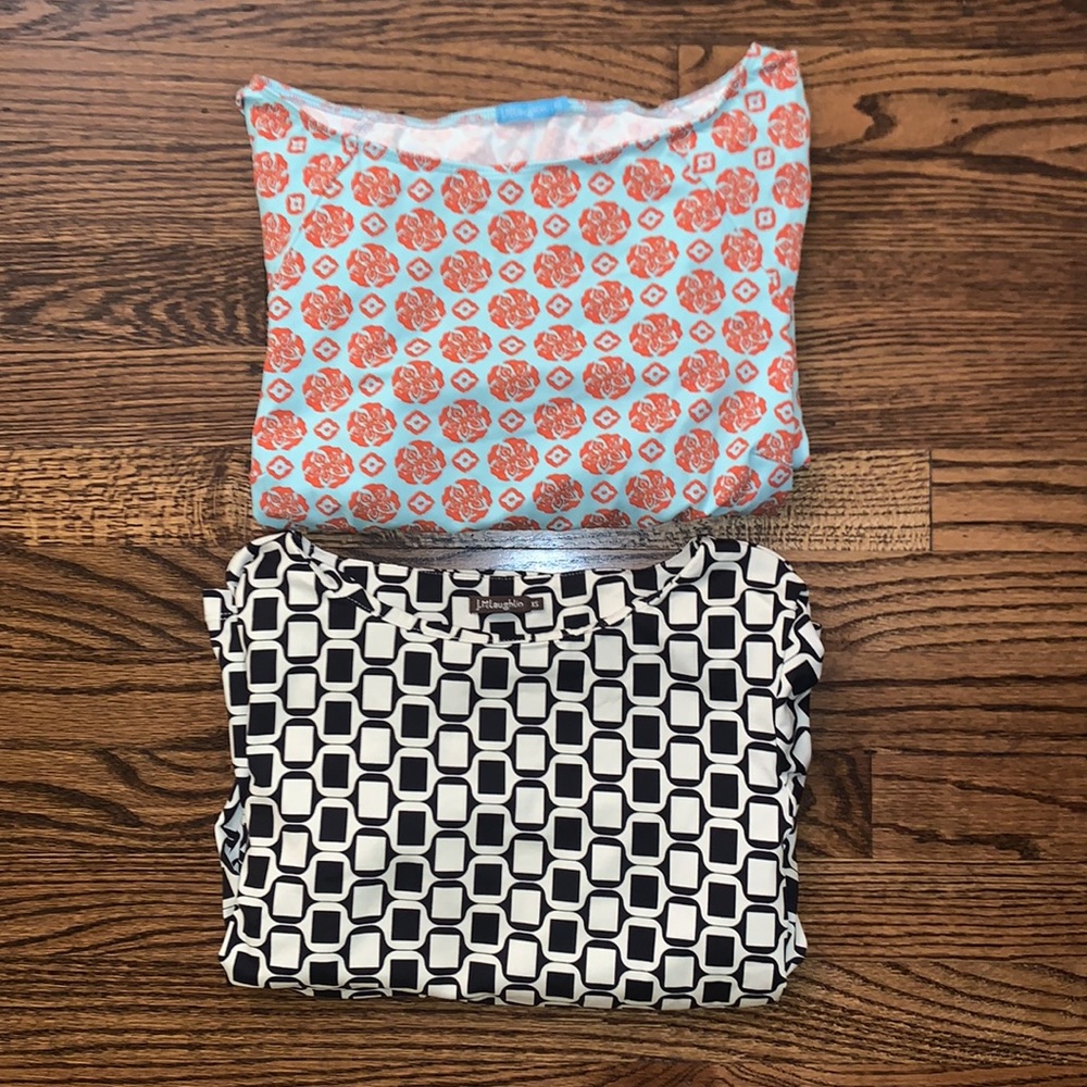 J. McLaughlin Catalina Cloth Dress BUNDLE Size XS Black White Teal Orange